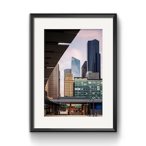 Seattle Skyline Print: Downtown Architecture, Urban Wall Art