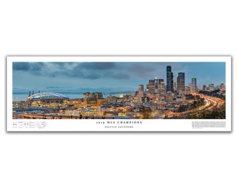 Impresión panorámica de los campeones de la Copa MLS 2019 de los Seattle Sounders