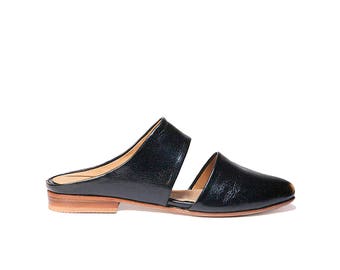 ZOU XOU Mule in Schwarzer Glasur