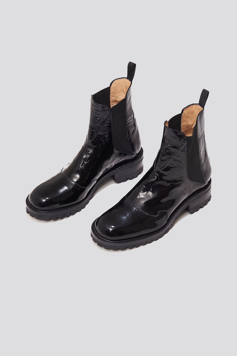 Nerea Boot in Black Patent image 3