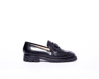 Trini Loafer in Black + Croco