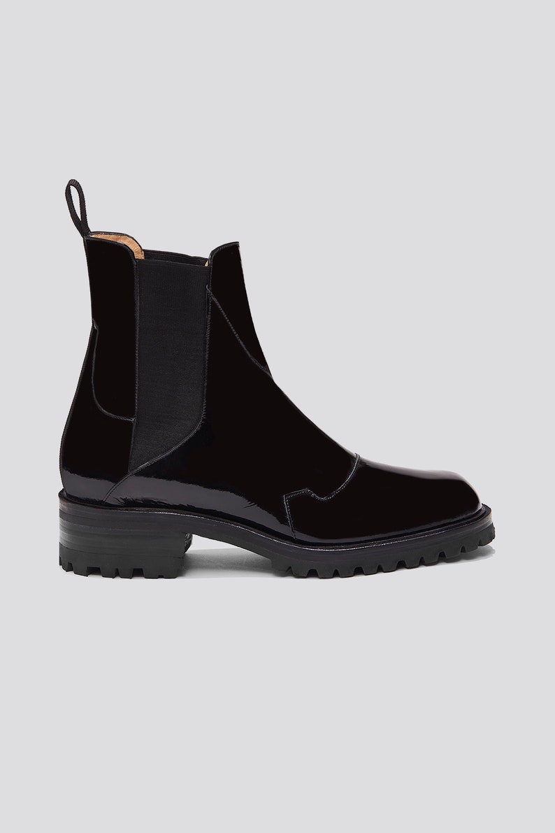 Nerea Boot in Black Patent image 1