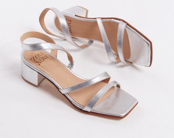 The Delfina Sandal in Silver