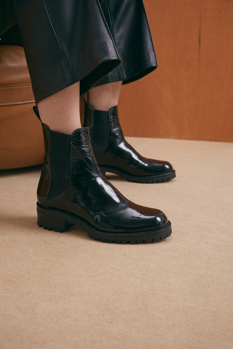 Nerea Boot in Black Patent image 7