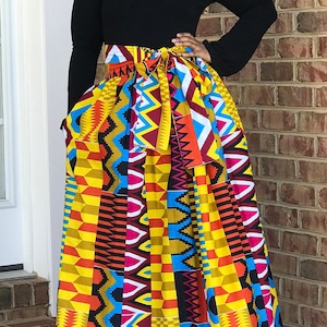 Maxi Skirt, Midi Skirt, High Low Skirt, Ankara Skirt, African Print Skirt, Free Style Skirt, Adiahbyknicole