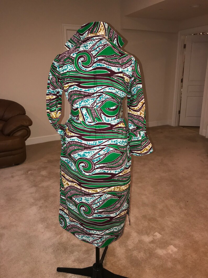 Long Trench Coat Adiahbyknicole Ankara Coat African Print Etsy