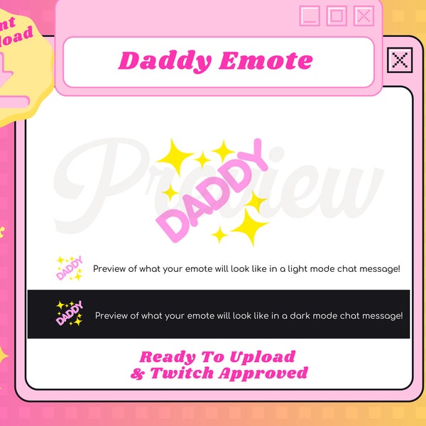 Daddy Emote for Twitch, Discord, Youtube, Streaming