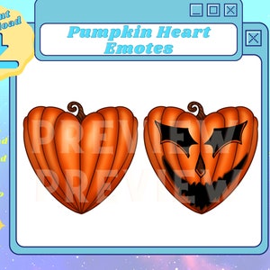 Pumpkin Heart Emotes for Twitch/Youtube/Discord