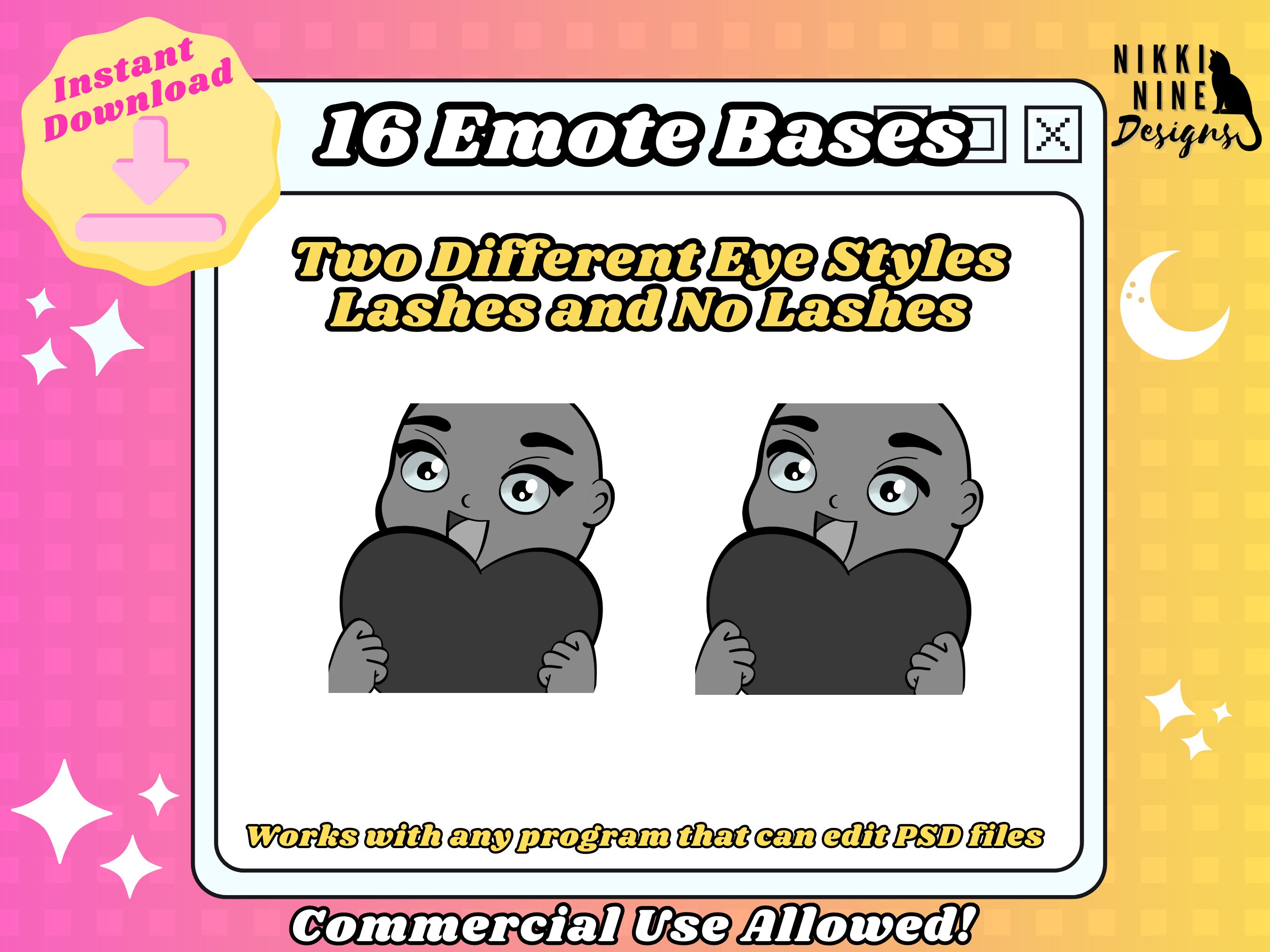 Emote Base Pack - DIY Emotes for Twitch, Discord, Youtube, Streaming - Etsy