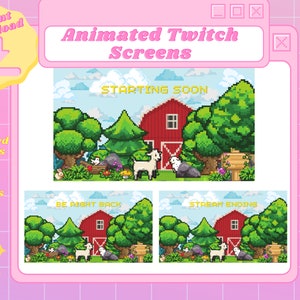 Pixel Farm Animated Twitch OBS Screen | Stardew Valley Inspired | Youtube, Streaming, Scenes