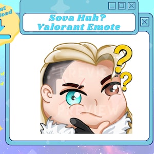 Sova Hmm? Emote | Twitch Emote | Emote für Streaming, Youtube, Facebook, VALORANT |