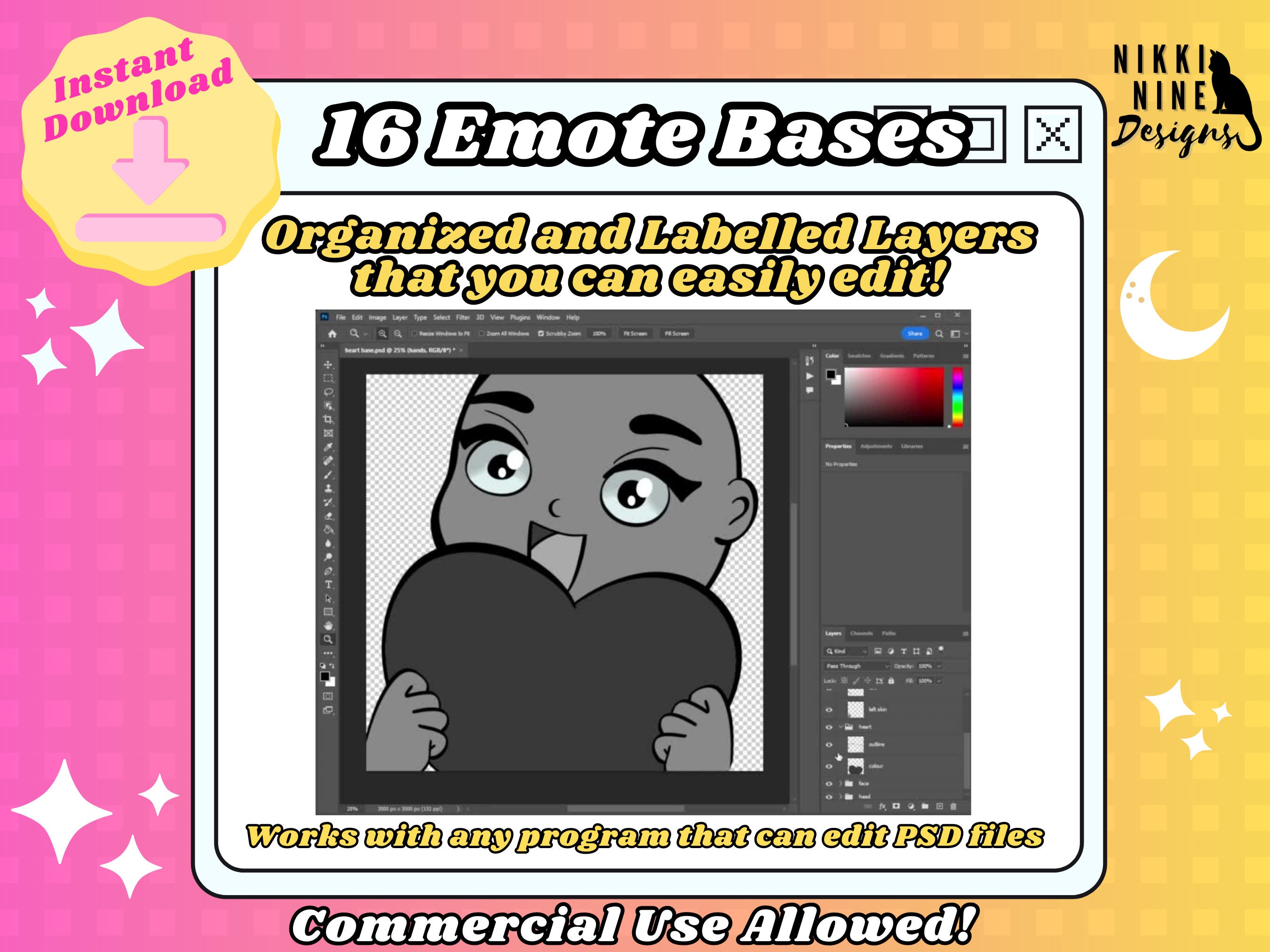 Emote Base Pack - DIY Emotes for Twitch, Discord, Youtube, Streaming ...
