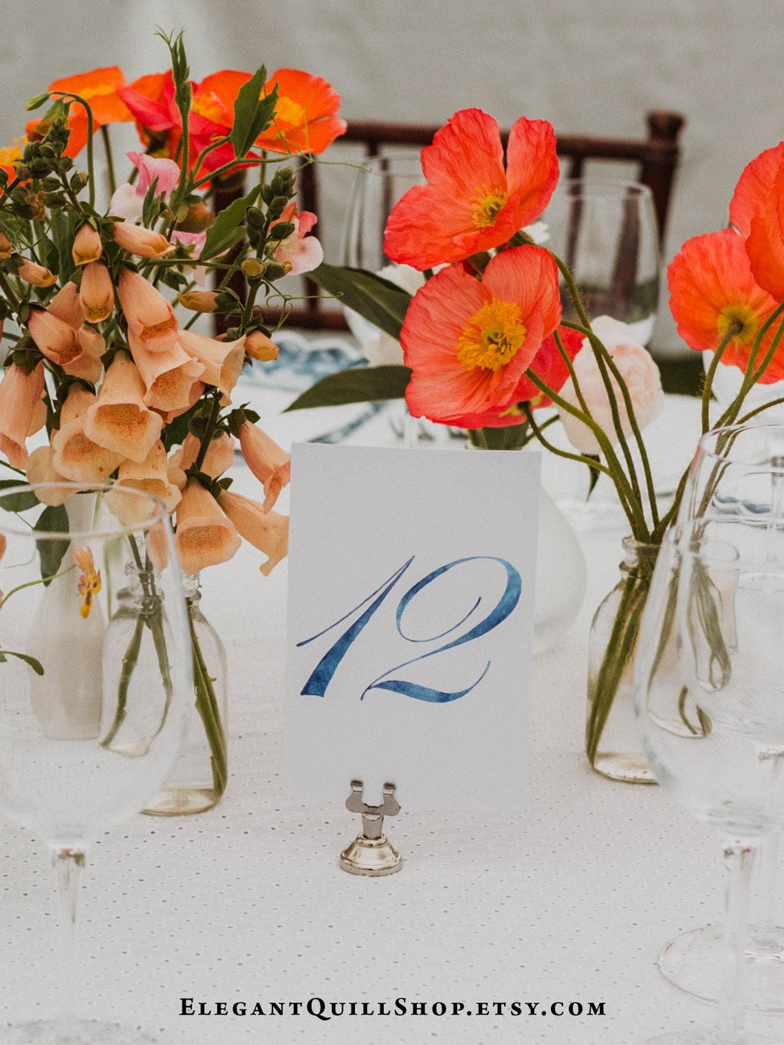 Blue Table Numbers Beach Wedding Decor Printable Table Etsy