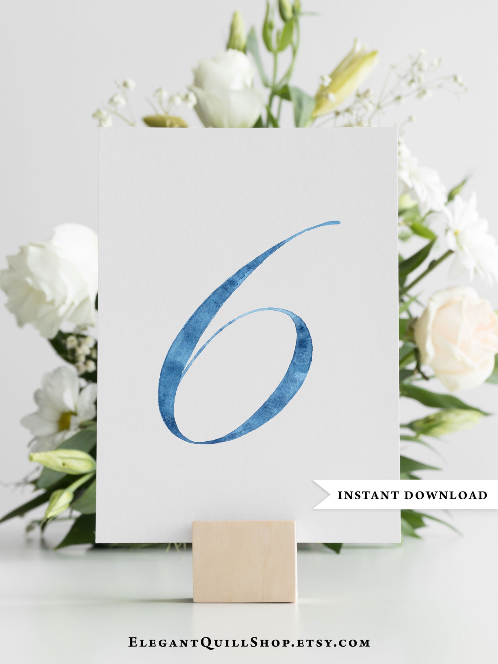 Blue Table Numbers Beach Wedding Decor Printable Table Etsy