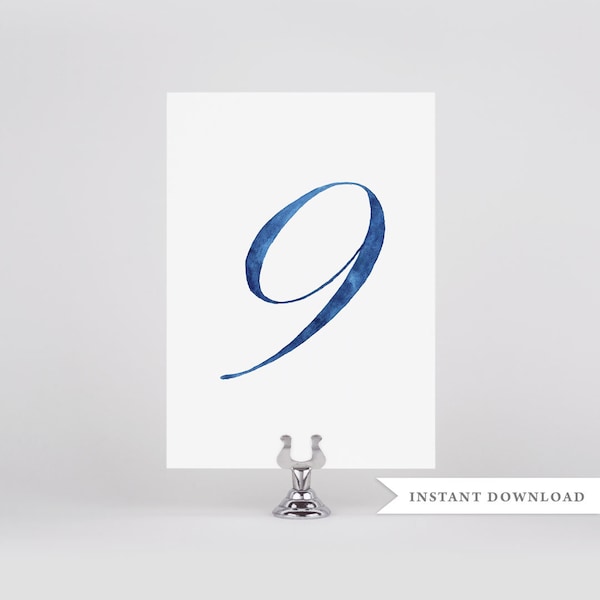 Navy Table Numbers - Etsy