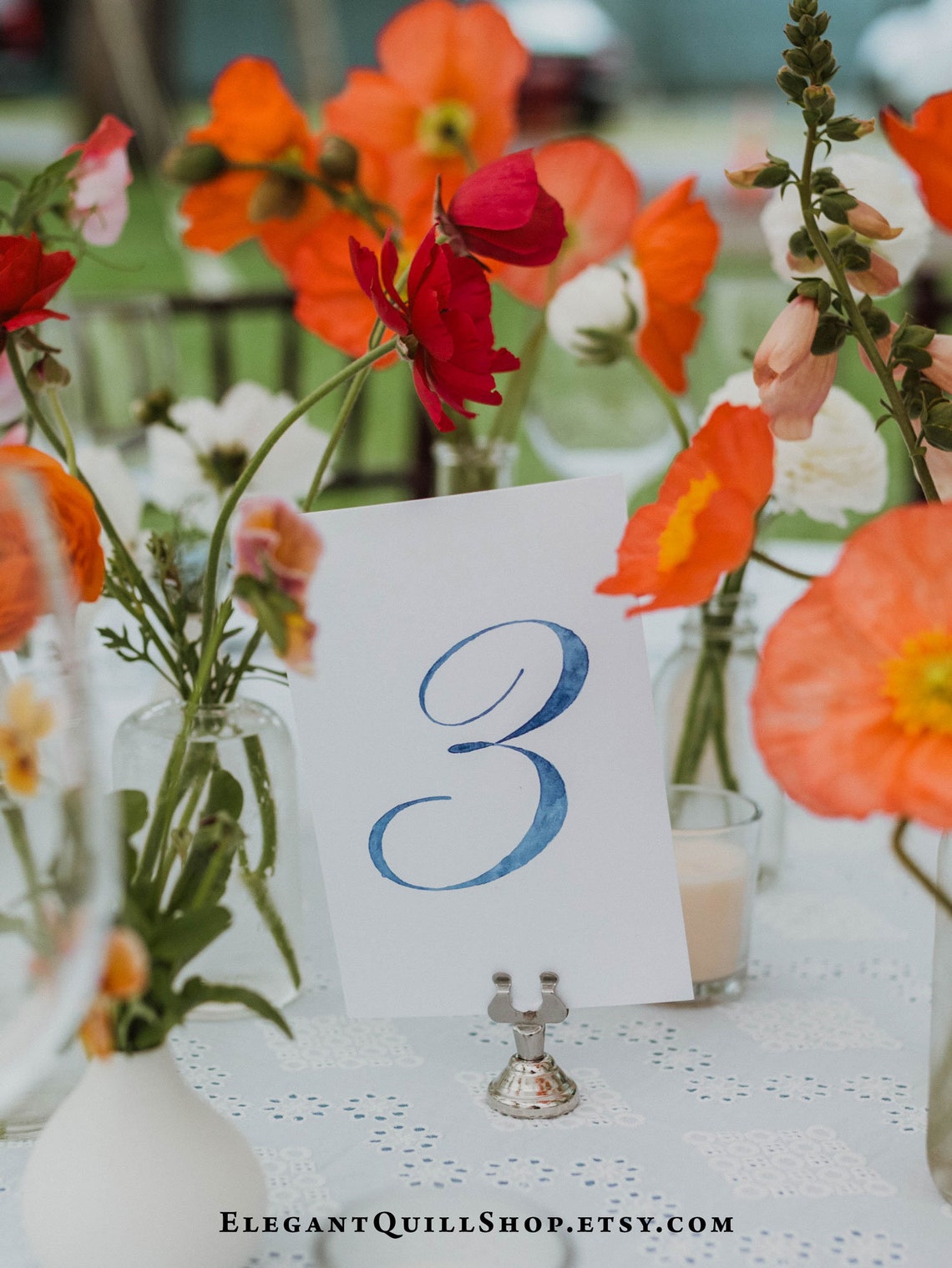 Blue Table Numbers Beach Wedding Decor Printable Table Etsy