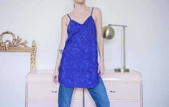Vintage Puple Sweetheart Neckline Slip Dress