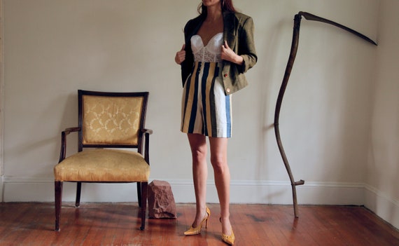 Vintage High Waisted Striped Shorts