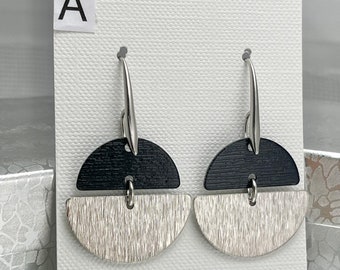 Orecchini a cerchio vintage Jezlaine in argento sterling 925