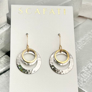 Mixed Metal Earrings Hoop Earrings Gold Silver Earrings Silver Earrings Small Earrings Earrings Under 20 Bridesmaids Earrings