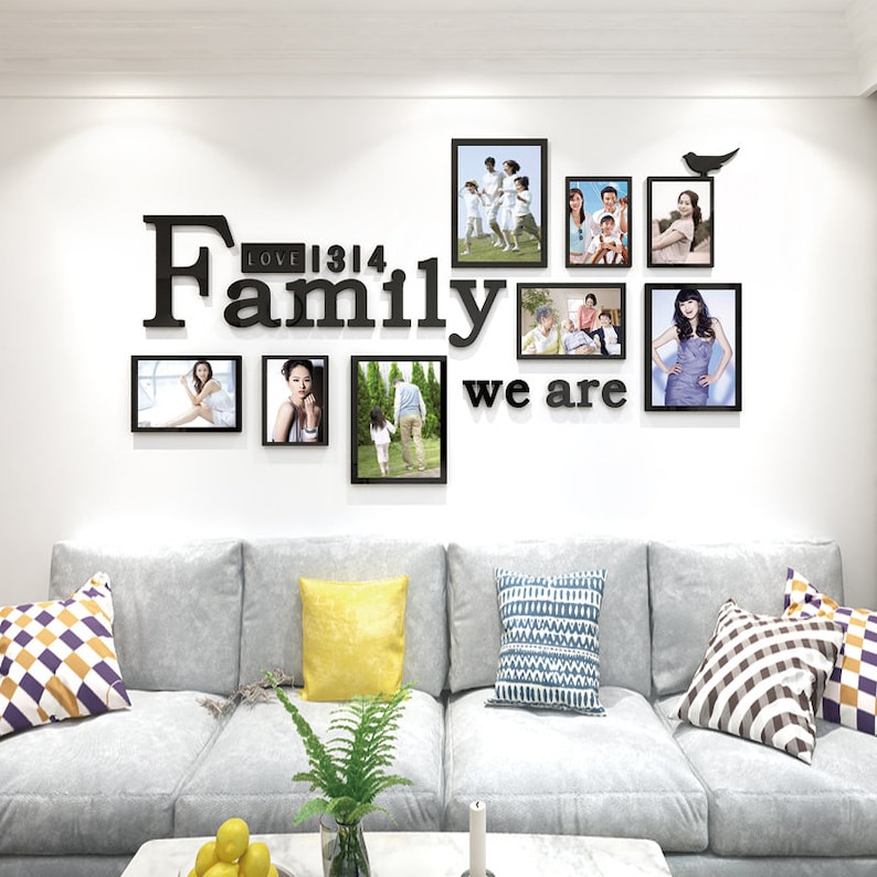 Family photo frame home decor acrylic wall decor Art Mural Home Decor Wall decal