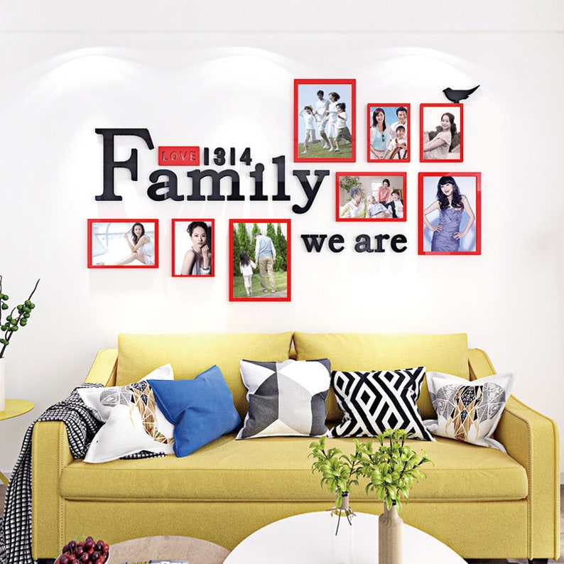 Family photo frame home decor acrylic wall decor Art Mural Home Decor Wall decal