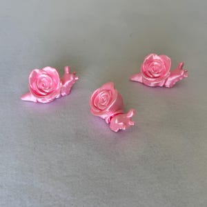 Articulated Rose Snail | Articulated Snail | 3D Printed Snail | Valentine Snail
