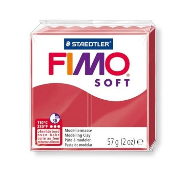 FIMO Soft INDIAN ReD Polymer Clay, 2oz (57g) package, Oven Bake Clay, Please read ALL instructions in description prior to using Clay