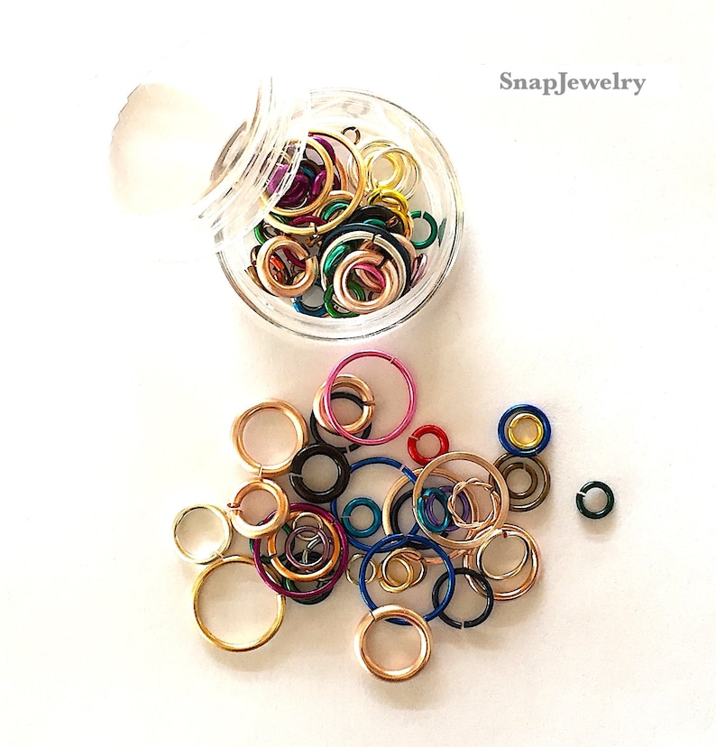 DIY Snap Jewelry KIT Includes 5 Grams Colorful Jump Rings Etsy