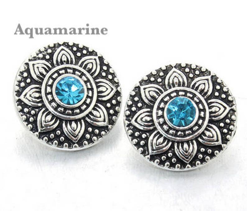 Snap Jewelry Crystal Sunflower Snaps Etsy