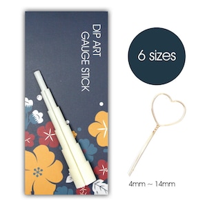 Heart Gauge Twine Stick, Make Wire Flower Petals with UV Resin Dip, Make 6 sizes of Hearts, 4mm, 6mm, 8mm, 10mm, 12mm, 14mm