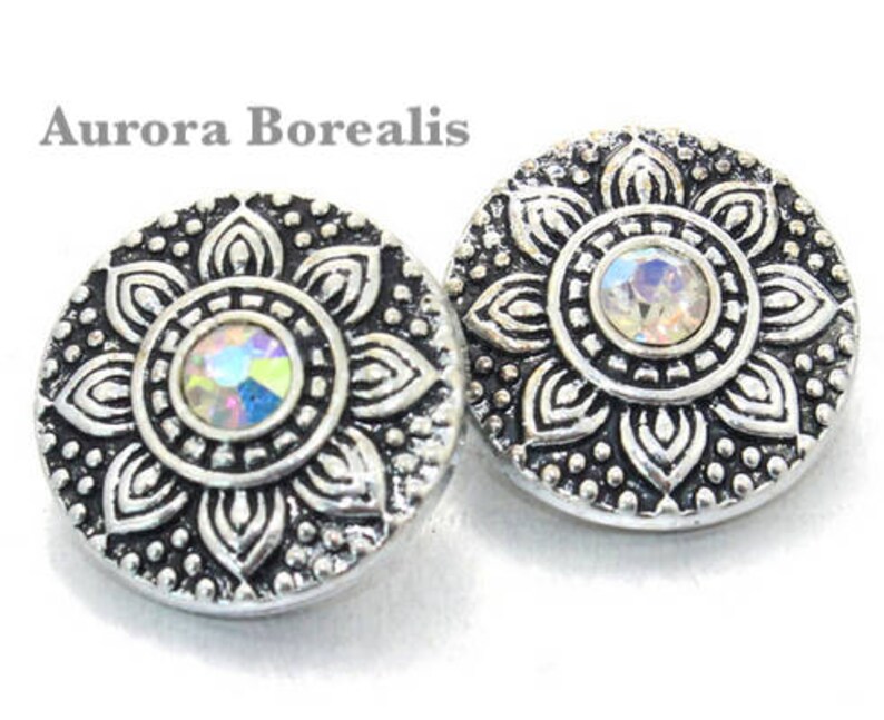 Snap Jewelry Crystal Sunflower Snaps Etsy