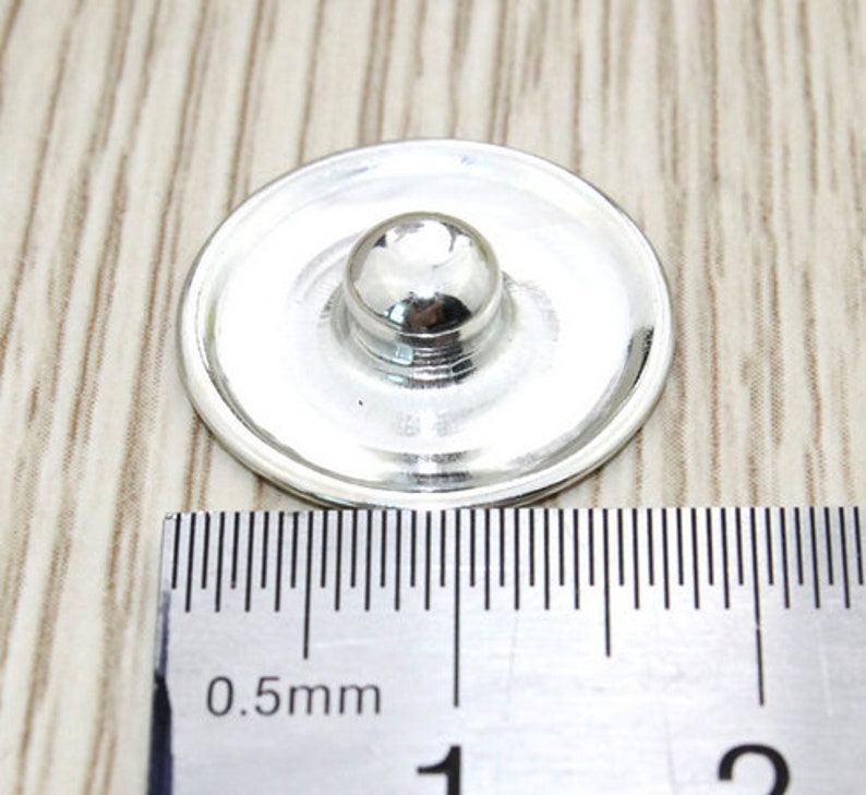 Snap Jewelry 18mm FLAT Snap Base DIY Supplies Silvertone Etsy