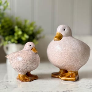 Anatra decorativa in ceramica, disponibile in 2 misure, decorazione da cottage