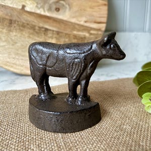 Cast Iron Cow Door Wedge, Cast Iron Door Stopper, Cottage Decor