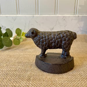 Cast Iron Sheep Door Wedge, Cast Iron Door Stopper, Cottage Decor
