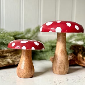 Enfeite de cogumelo cogumelo, 2 tamanhos disponíveis, decoração de casa de campo