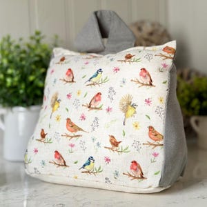 Britische Vögel Türstopper, Leinen Stoff Bedruckt Türstopper, Cottage Dekor