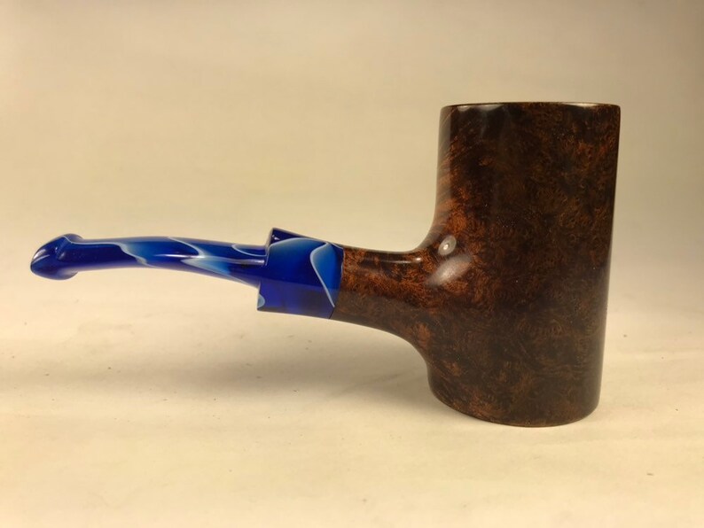 Leons Bent Poker Handmade Briar Tobacco Pipe