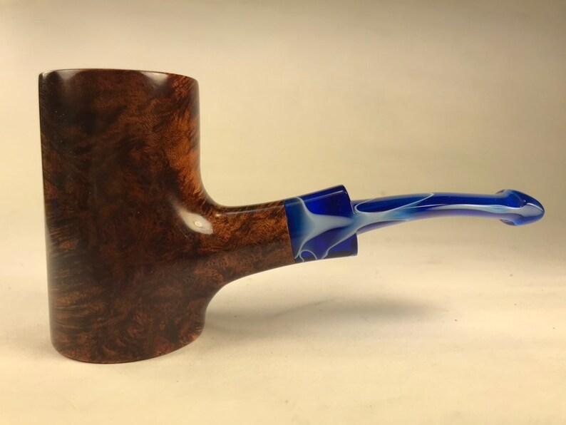 Leons Bent Poker Handmade Briar Tobacco Pipe