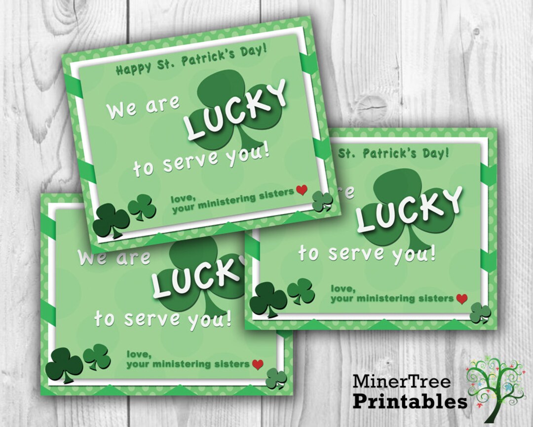 Printable St. Patrick's Day Ministering Sisters Card, LDS Printable ...