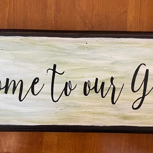 Signo de jardín Bienvenido a nuestro garden signGarden | Etsy