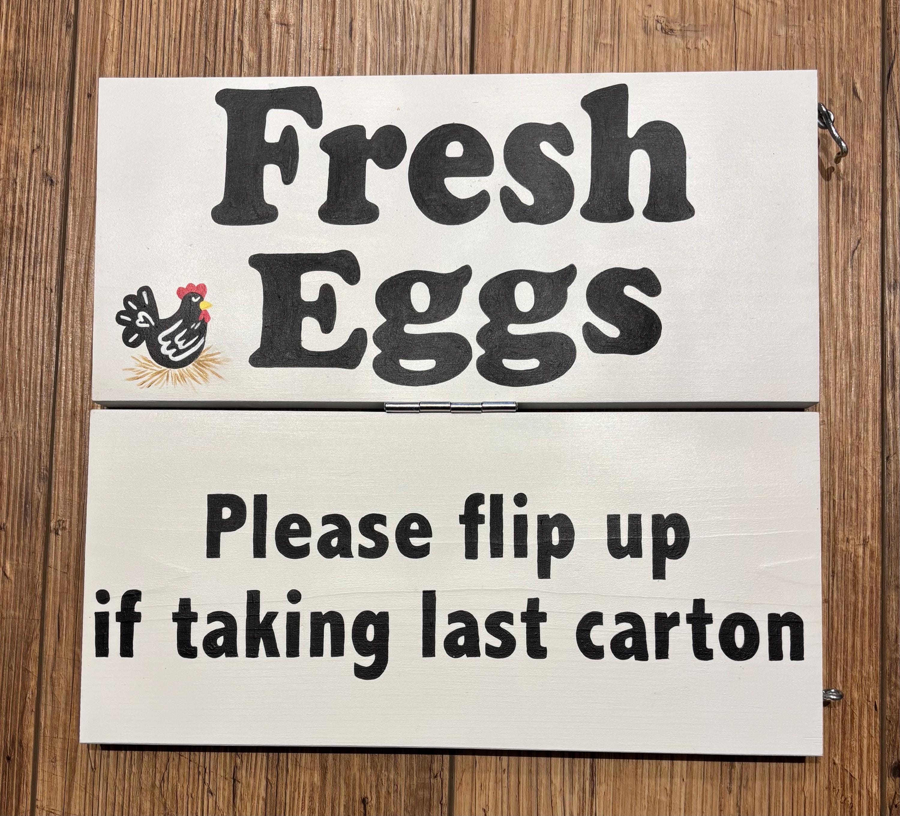 Fresh Eggs Wood Sign, Double Sided, Farmstand Sign, Farm Sign