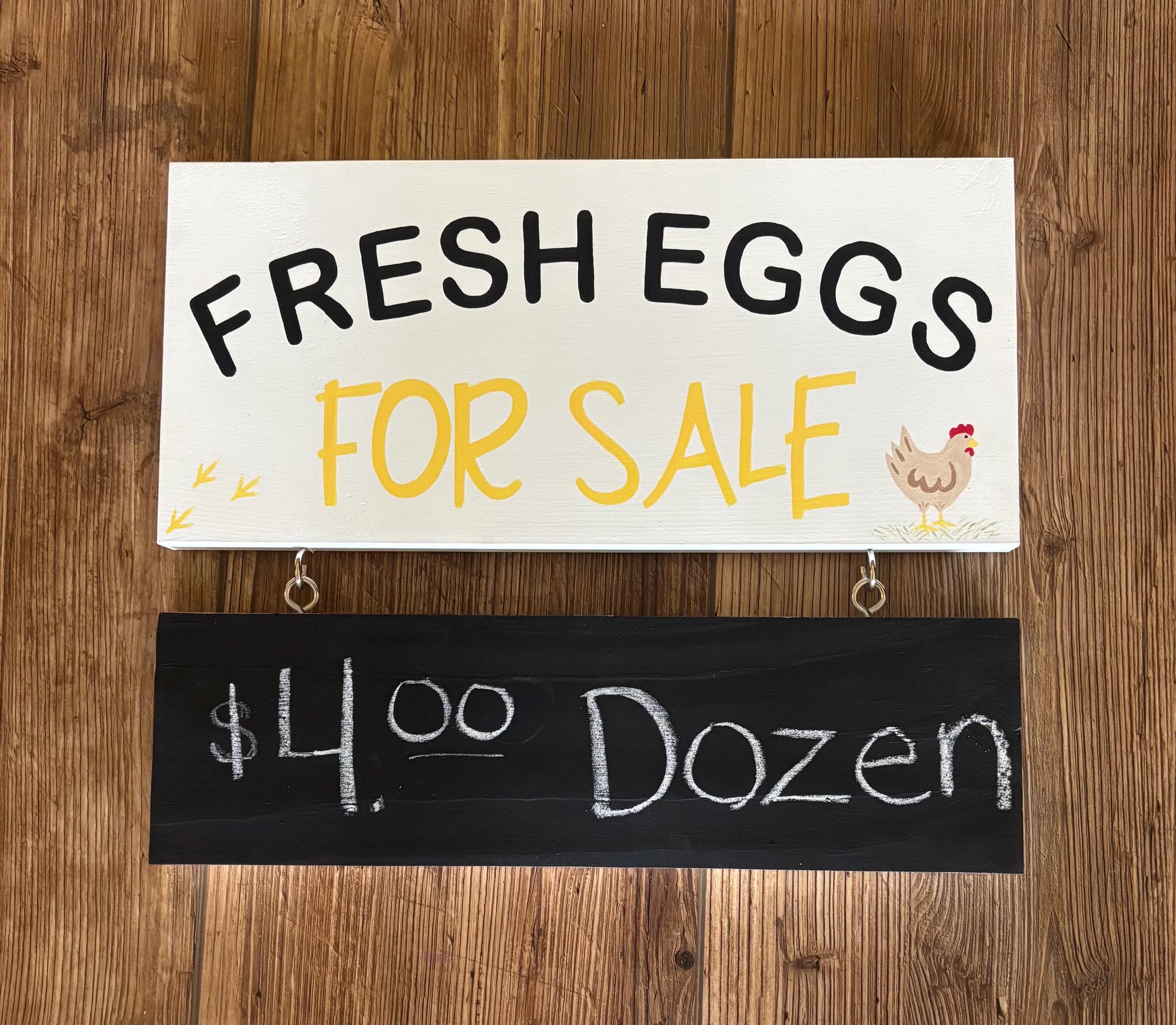 Fresh Eggs for Sale~egg Stand Sign~fresh Eggs Sign~for Sale Fresh