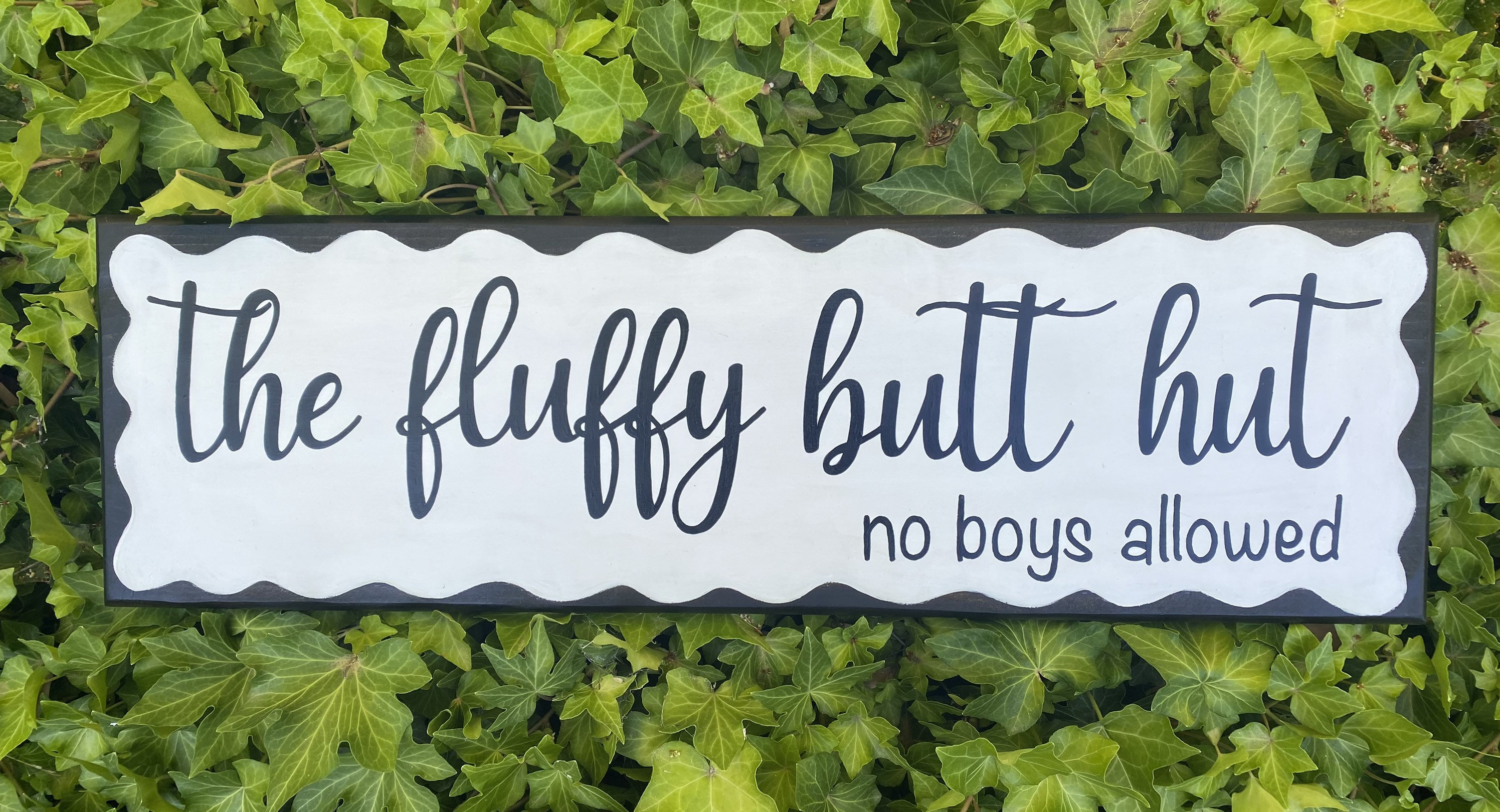 The fluffy butt hut chicken coop sign~Chicken coop decor~Chicken coop wood sign~Rustic chicken coop decor~no boys allowed