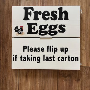 Fresh Eggs  Egg Stand sign~For Sale Per Carton~Custom wood sign for selling eggs at home~Sorry no Eggs~Sold out egg sign~Fresh eggs for sale