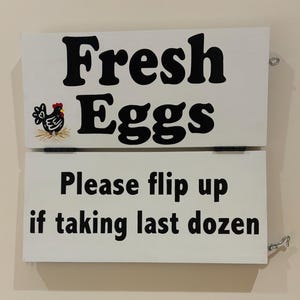 Fresh Eggs ~ Egg Stand sign~For Sale Per Dozen~Custom wood sign for selling eggs at home~Sorry no Eggs~Sold out egg sign~Fresh eggs for sale