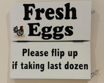 Fresh Eggs ~ Egg Stand sign~For Sale Per Dozen~Custom wood sign for selling eggs at home~Sorry no Eggs~Sold out egg sign~Fresh eggs for sale