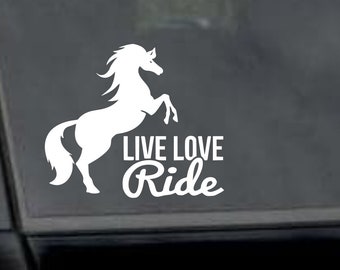 Running Horse vinyl decal//sticker window laptop truck trailer horseback