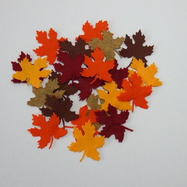 Felt Leafs Confetti, Felt Leaf, Thanksgiving, Felt, Autumnal, Fall, Felt Leaf, Autumnal Decoration, Scrapbooks,Crafts,MADE TO ORDER